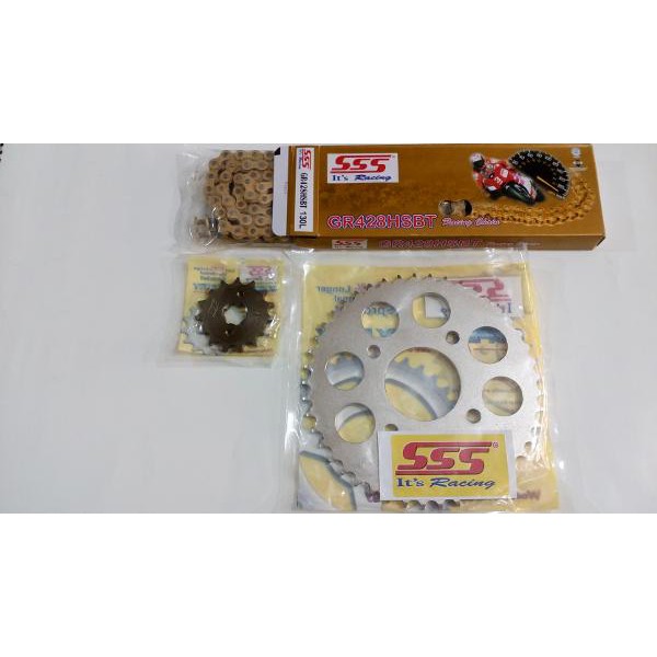 Gear Gir set SSS CB 150R CBR 150 MEGA PRO GL PRO, rantai SSS HSBT