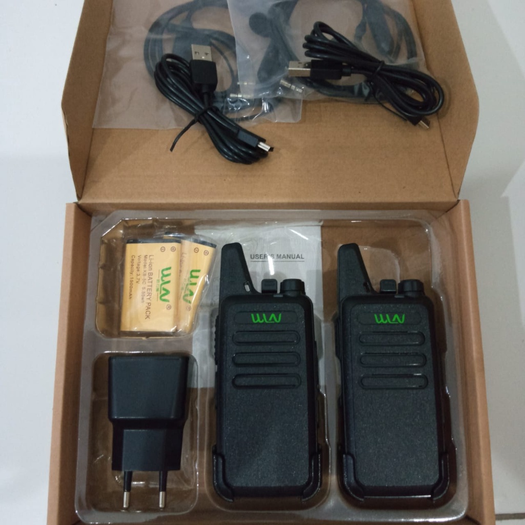 HT WLN 2 in 1 box KD C1 Hitam KD-C1 UHF Two Way Radio Handy Talky Single Band WLAN