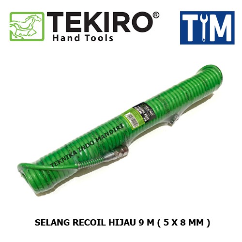 TEKIRO Selang Recoil Hijau 9 Meter ( 5 x 8 MM ) / Recoil Hose 9M