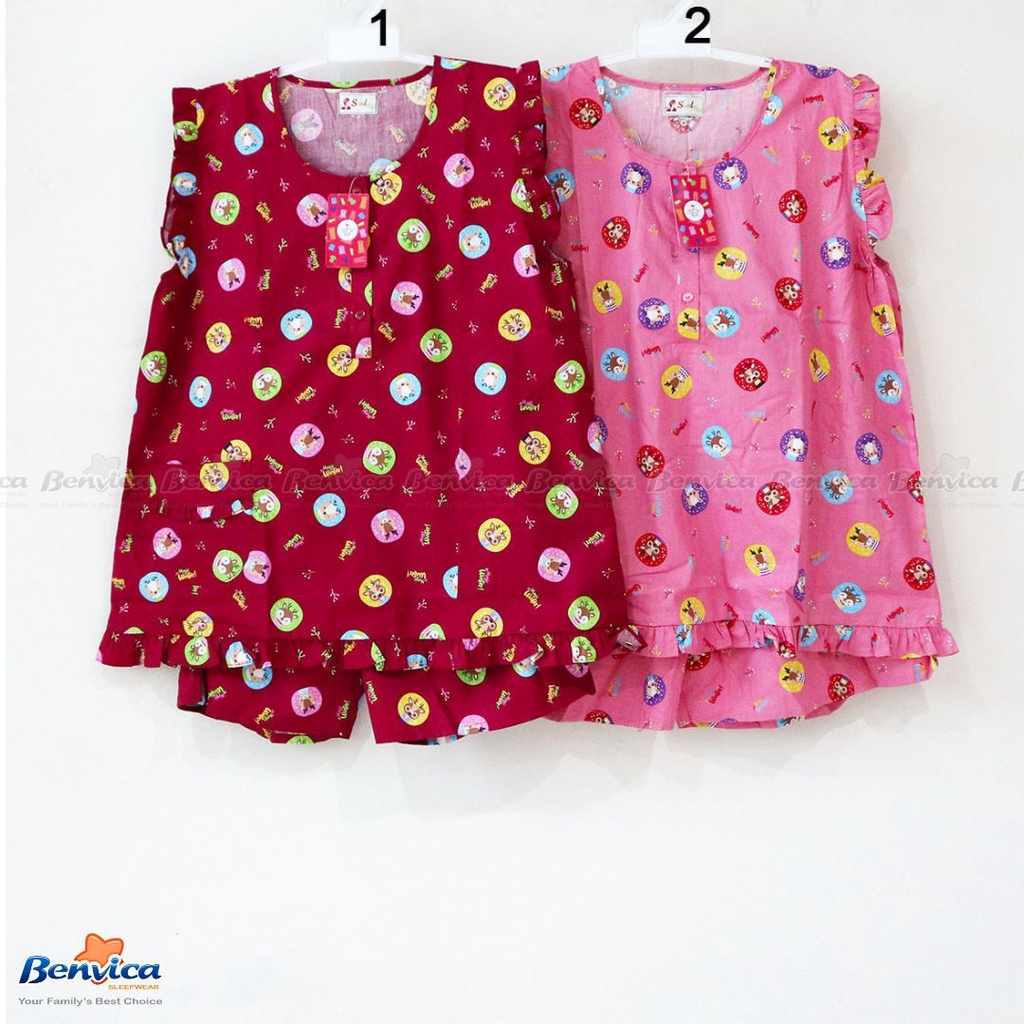 BAJU TIDUR CELANA PENDEK (3/4) 3L SUNLY - A
