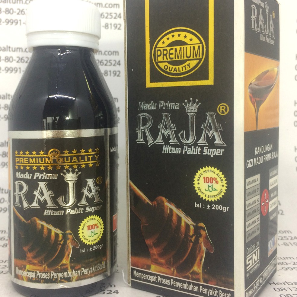 

ORIGINAL Madu Hitam Item Pait Pahit Prima Raja Super 200 GR