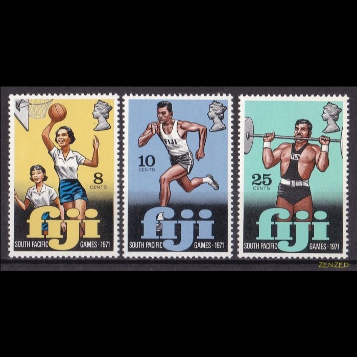 

0580 Perangko Fiji 1971 South Pacific Games 3v Mnh