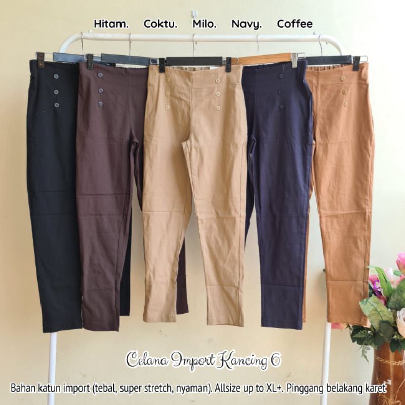 CELANA WANITA 7/9 KATUN KOMBAD / Celana Tebal / Celana Stretch