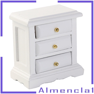 Almencla1 1 12 Scale Dollhouse Mini Birch Wood Vintage Style Bedside Table Furniture Shopee Indonesia
