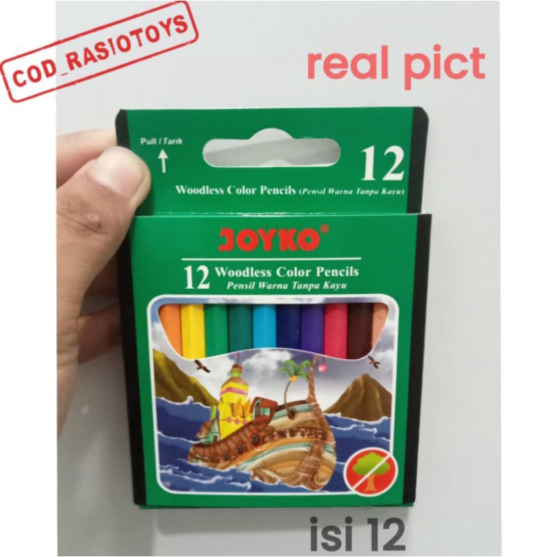 

Pensil Warna Joyko Pendek 12 Warna Color Pencil