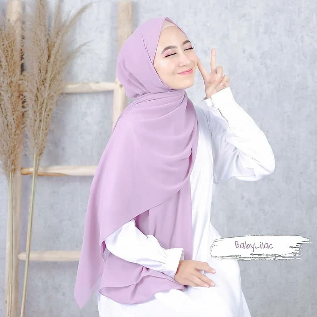 [ COD ] BEST QUALITY - Pashmina Sabyan Premium Diamond Italiano Wollycrepe Lembut Mudah Di Atur | Grosir Kerudung Jilbab Pasmina Termurah-Lilac