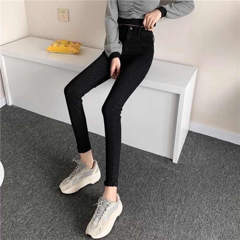 JEANS IMPORT HIGHWAIST PANTS CELANA DENIM SKINNY WANITA CEWEK MX824