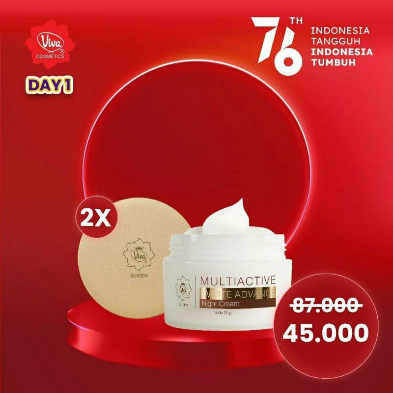 Paket 2 Advance White Whitening Night Cream Viva