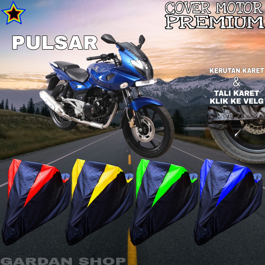 Sarung Motor PULSAR Hitam KOMBINASI Body Cover Penutup Pulsar PREMIUM