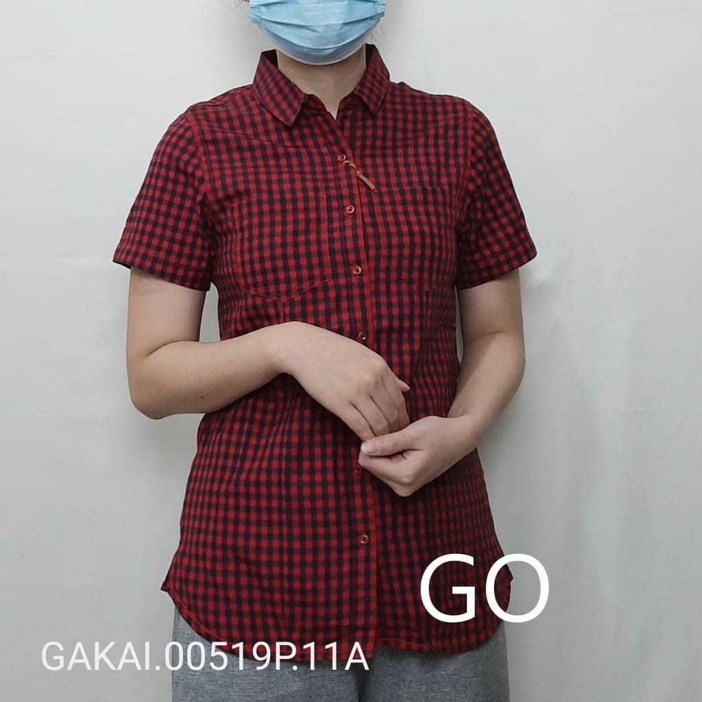 BB CARDINAL GIRL KEMEJA Pakaian Wanita Atasan Kemeja Casual Original Lengan Pendek