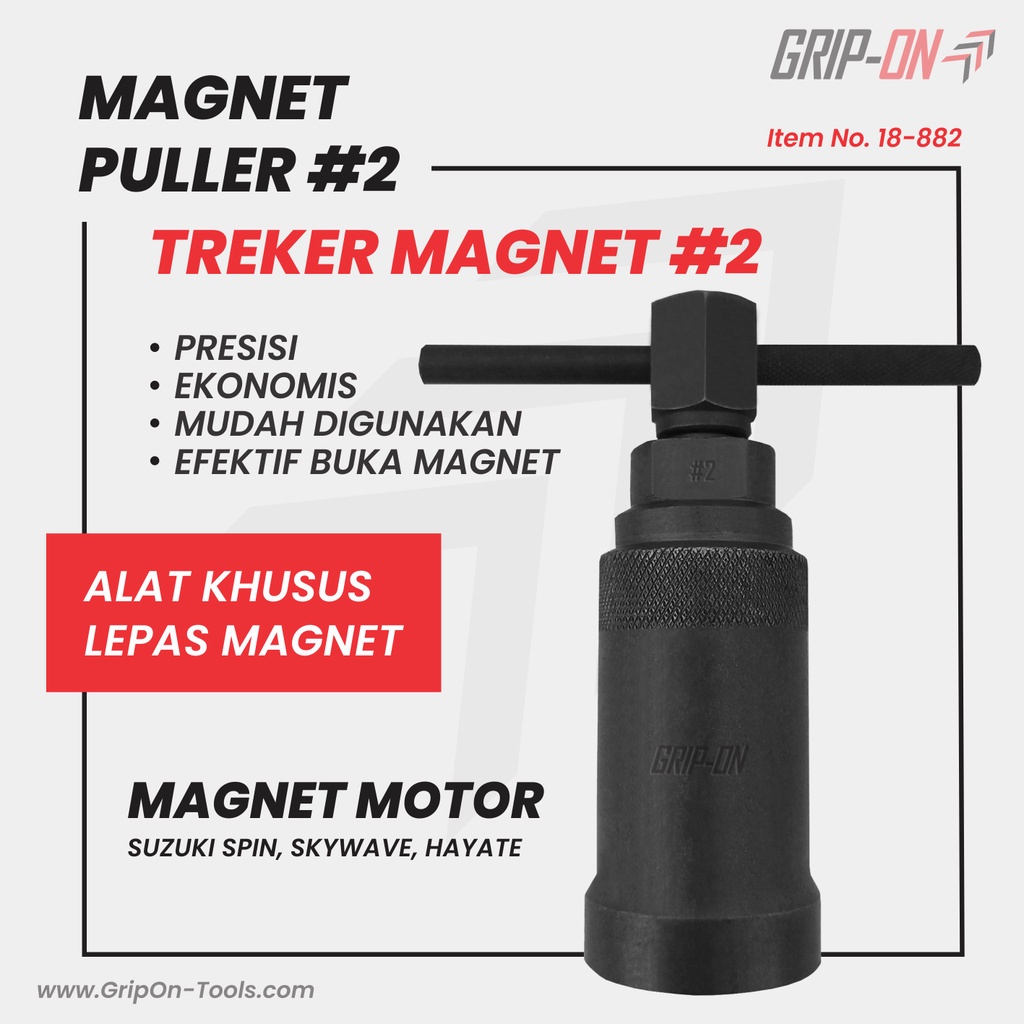 Original GRIP-ON TREKER MAGNET NO 2 SUZUKI - MAGNET PULLER #2 - TRACKER MAGNET MULTI FUNGSI GRIP ON 