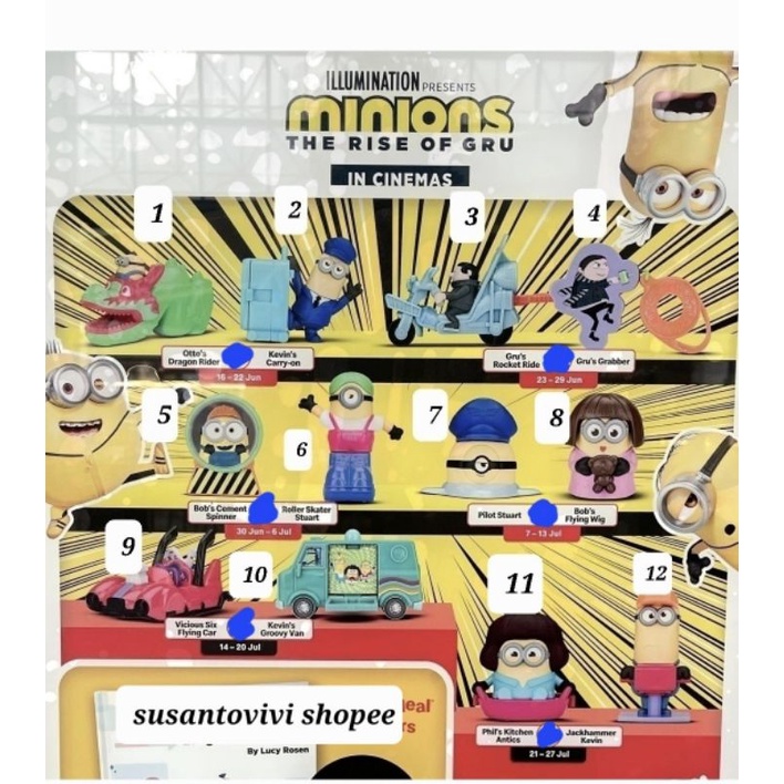 Happy Meal MCD Mcdonalds Minions Rise of Gru 2022