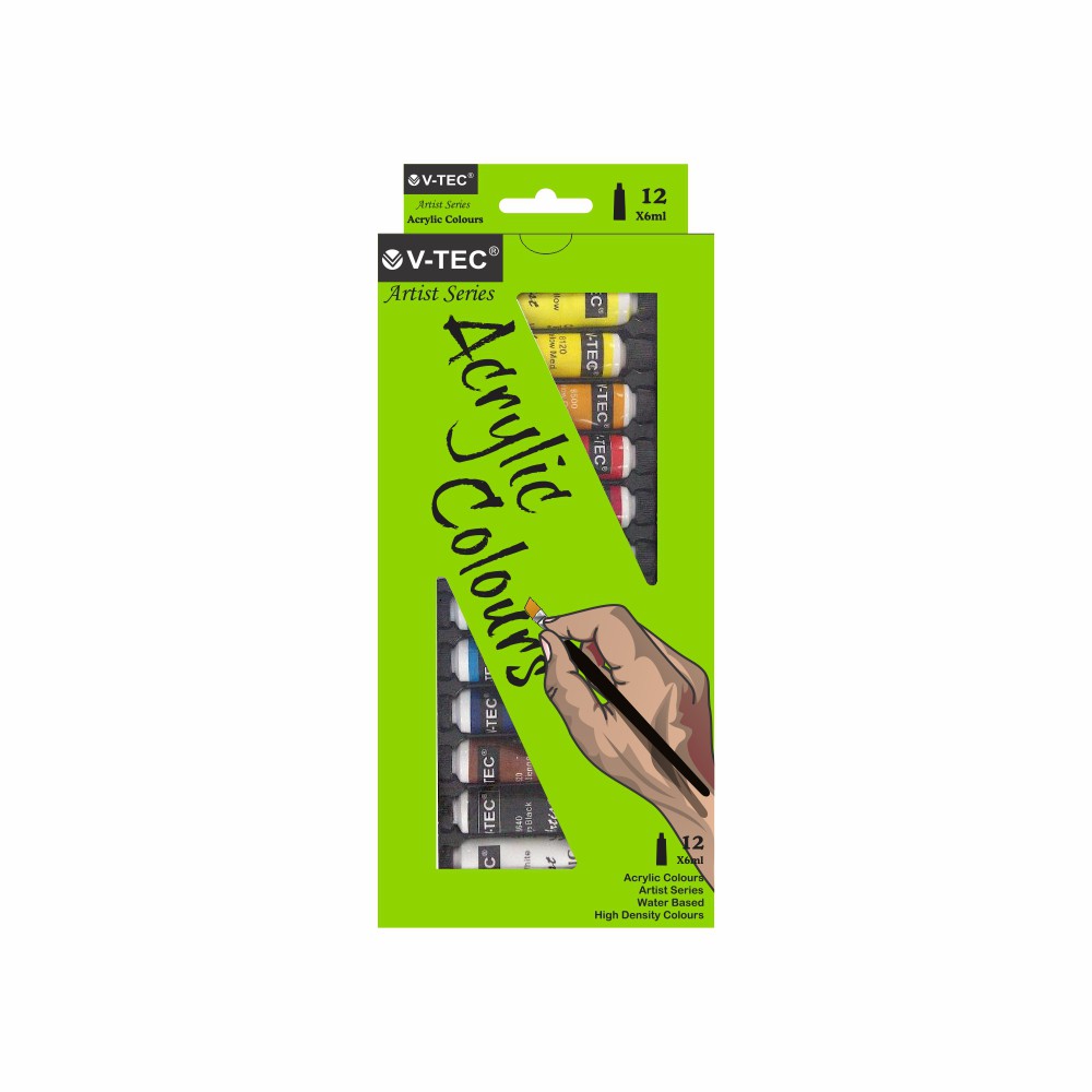 

V-TEC ACRYLIC COLOR SET TYPE 612 12 WARNA 6 ML