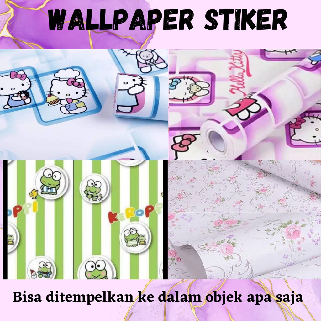 [3PCS 2KG] WALLPAPER DINDING / STICKER MOTIF 45cm x 10meter / RUANGAN TAMU RUANG TV KAMAR