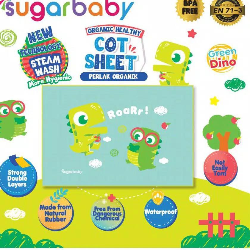 Sugar Baby Organic Healthy Premium Rubber Cot Sheet / Perlak Bayi