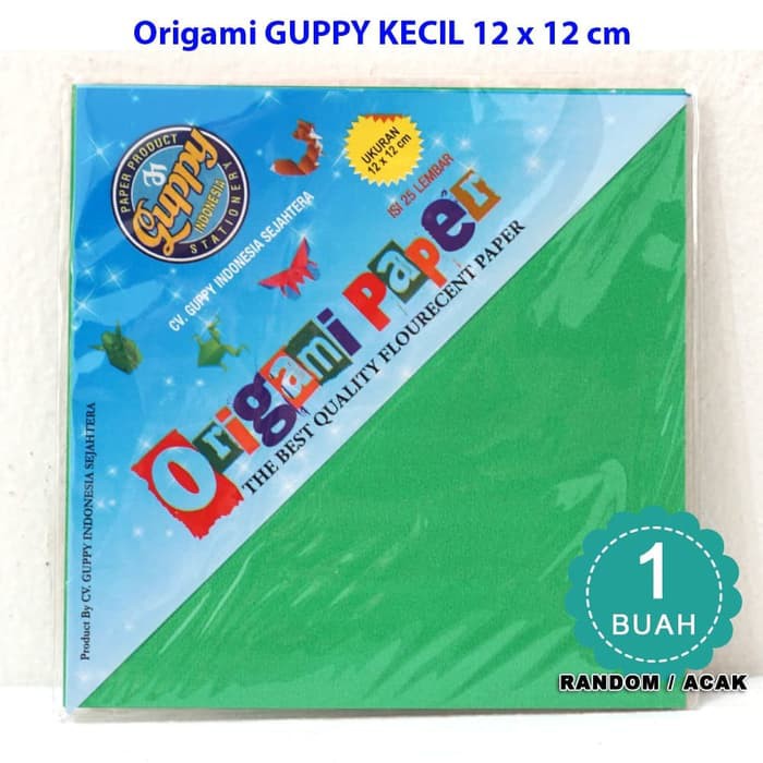 

Kertas Origami GUPPY 12 x 12 cm KECIL - Kertas Origami GUPPY KECIL