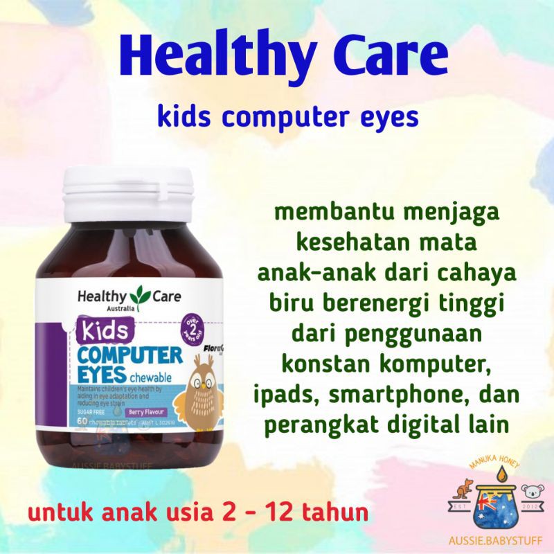 healthy care kids computer eyes