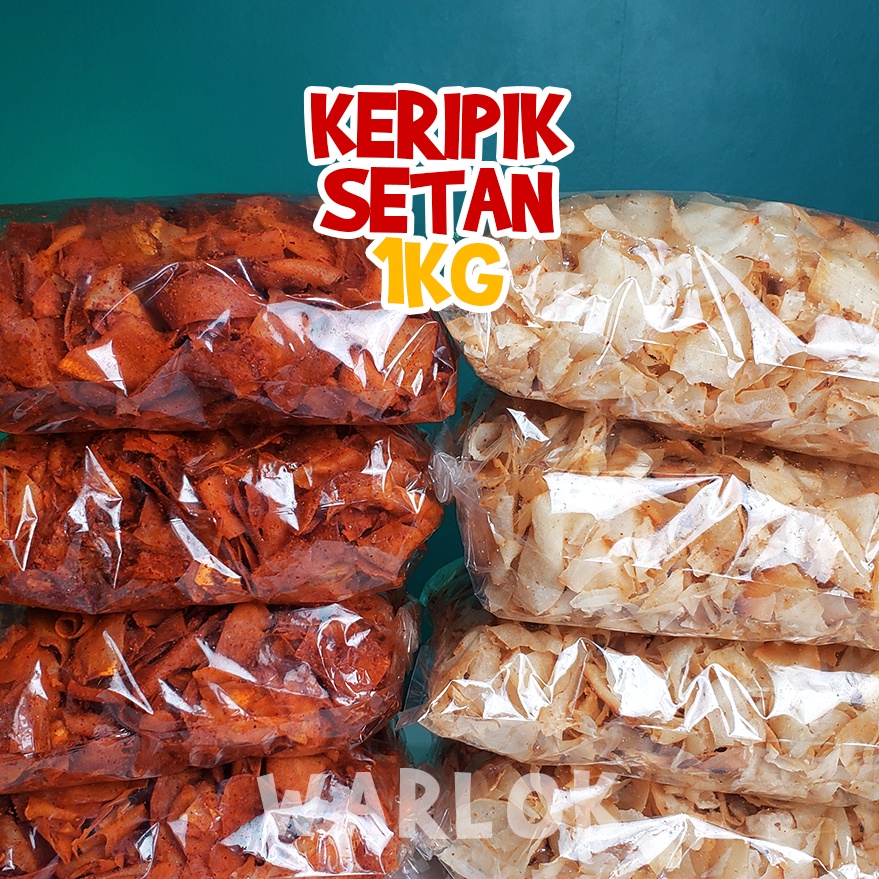 Jual Keripik Setan 1kg Kripset Keripik Singkong Pedas Pikset Kripik