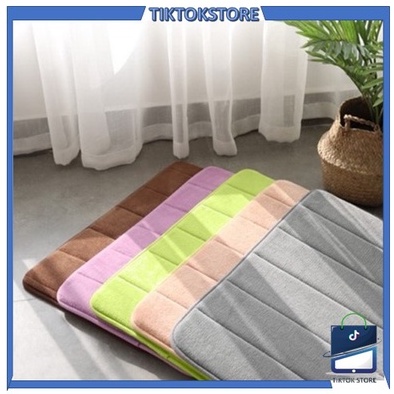 TIKTOK - D6058 Keset kaki Anti Slip H627 Bahan Memory Foam Menyerap / Ktset Kaki Warna Warni / Keset Kaki Polos / Keset Kaki Import