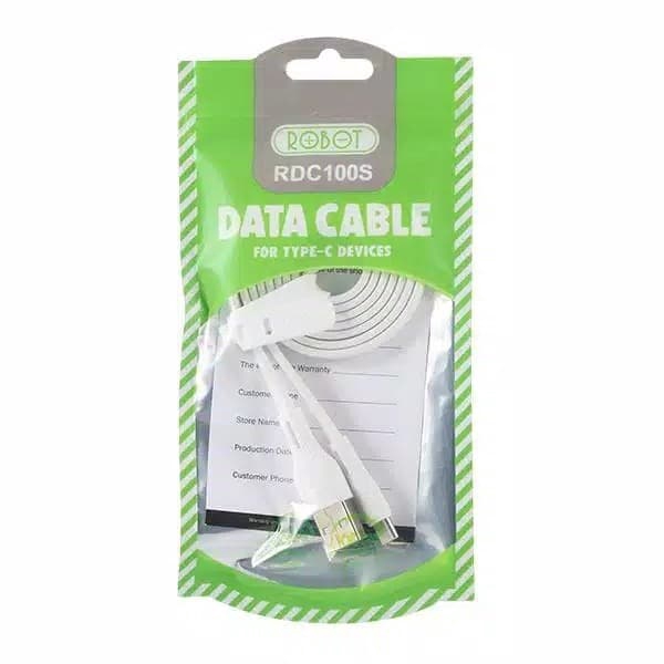 Kabel Data ROBOT RDC100S 2.4A 1 Meter (Type C) ORIGINAL - Garansi Resmi 1 Tahun