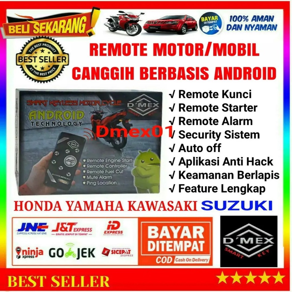 KUNCI GEMBOK GPS ALARM WIFI SEPEDA MOTOR MOBIL ANTI MALING ANDROID