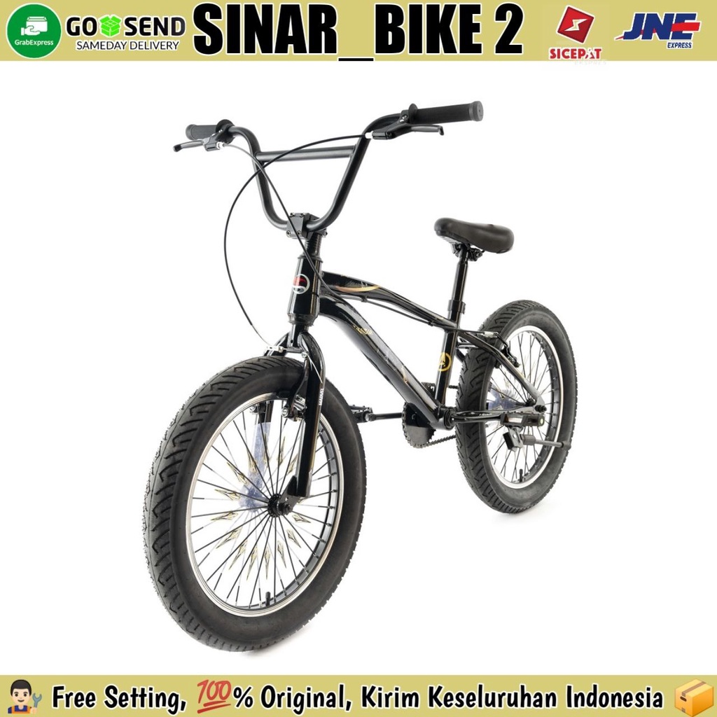 Sepeda Bmx 20 Inch Black Panther Ban Jumbo 3.0 Untuk Anak 9 Thn Sampai Dewasa