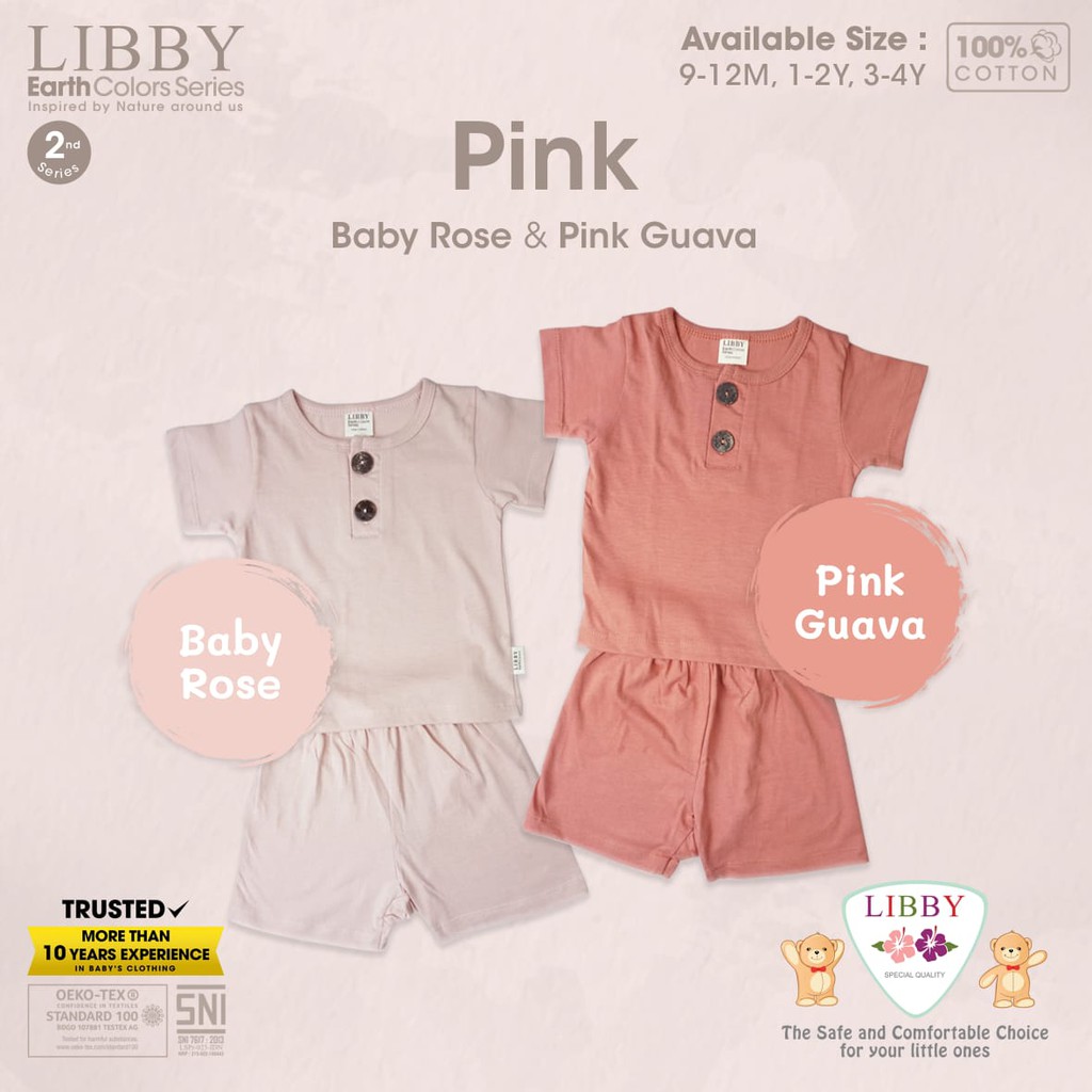 LIBBY EARTH SERIES Stelan Oblong Pendek Celana Pendek Setelan Pendek Bayi