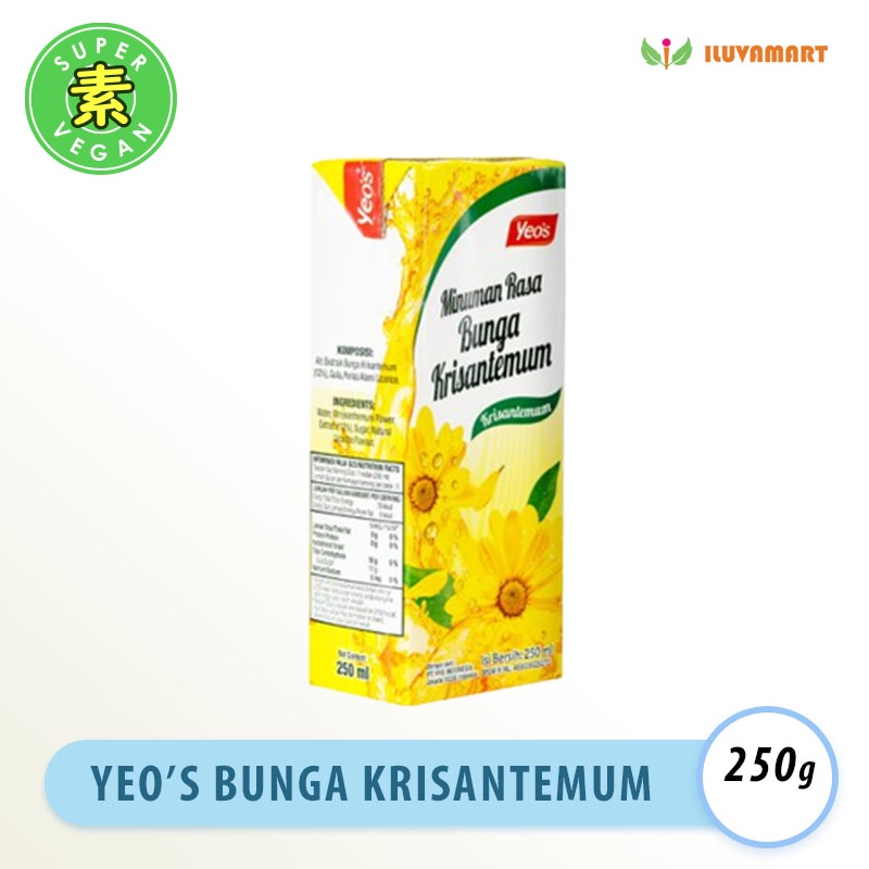 

Yeos Minuman Rasa Bunga Krisantemum 250ml Chrysanthemum Drink Teh