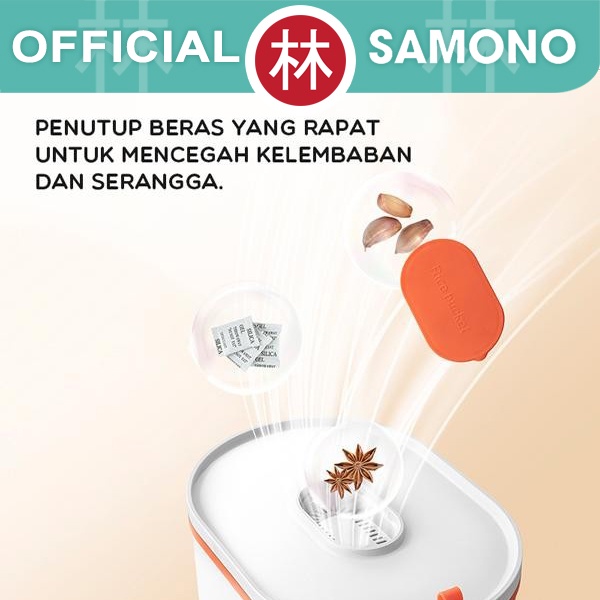 Samono SRB001 Dispenser Beras Rice Box Kapasitas 10KG Tempat Box Beras