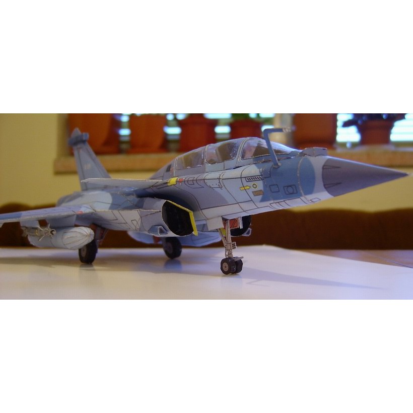 DIY Miniatur Papercraft Pesawat Tempur Rafale B