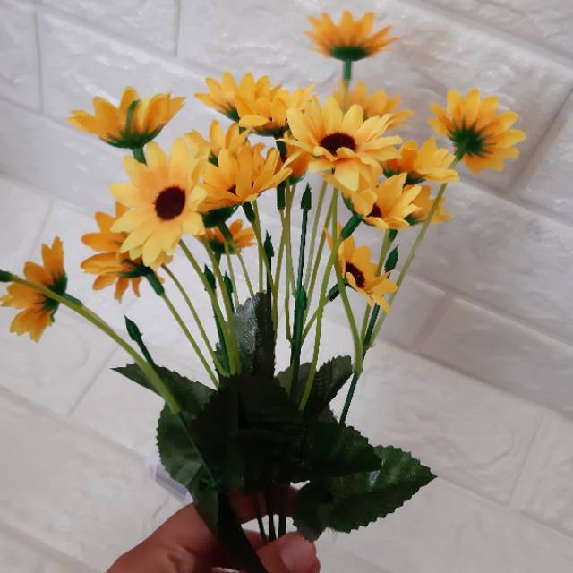 MATAHARI MINI X21 - bunga artificial artifisial home decor shabby bunga mni grosir murah-1