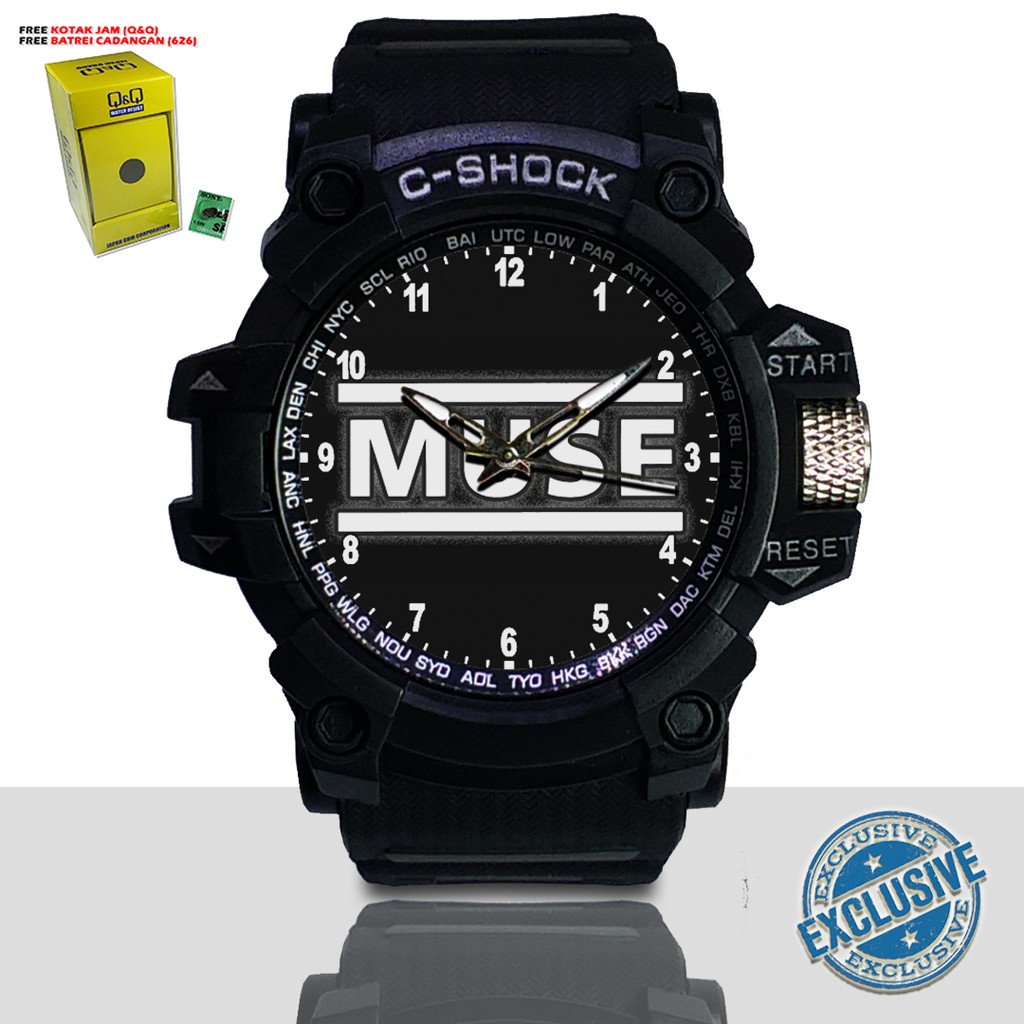 (EXCLUSIVE ) JAM TANGAN MUSE WATER RESIST FREE BOX DAN BATREI - NO.8