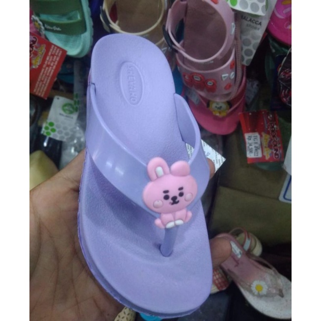 Sandal jepit anak perempuan bts impor
