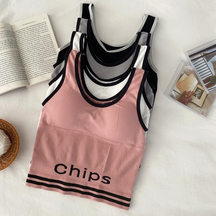 KINDSTORE❤ | Top Chips Tanktop Bra Bahan Premium / Pakaian Dalam Sport Bra