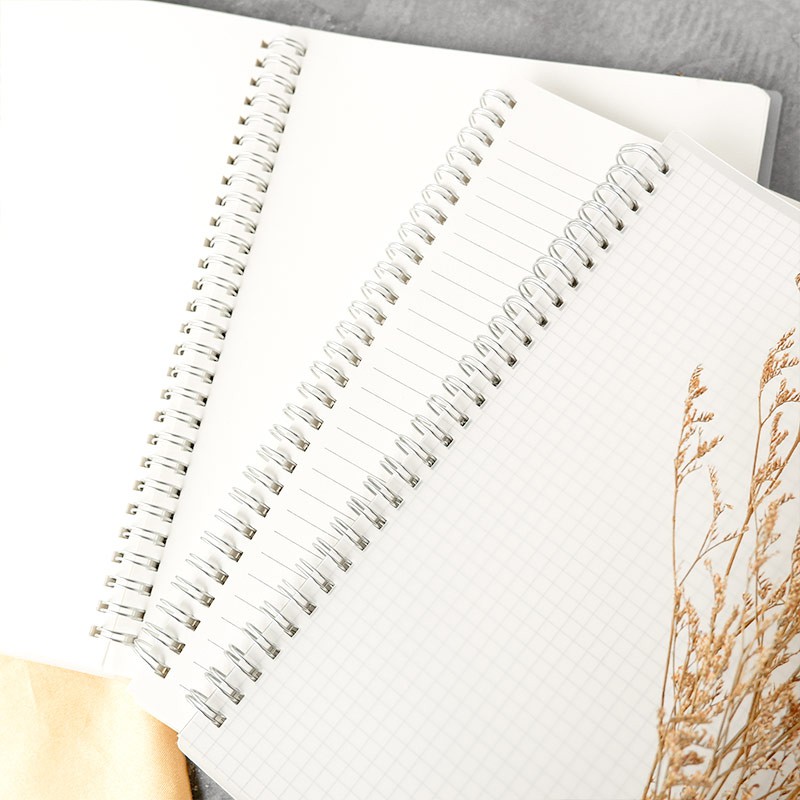 Simple Style Clear Spiral Notebook B5 / Buku Catatan Grid, Dotted, Blank & Ruled 80 Lembar Lucu Unik-5