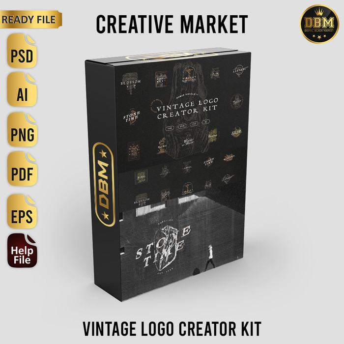 Vintage Logo Creator Kit - Photoshop &amp; Illustrator