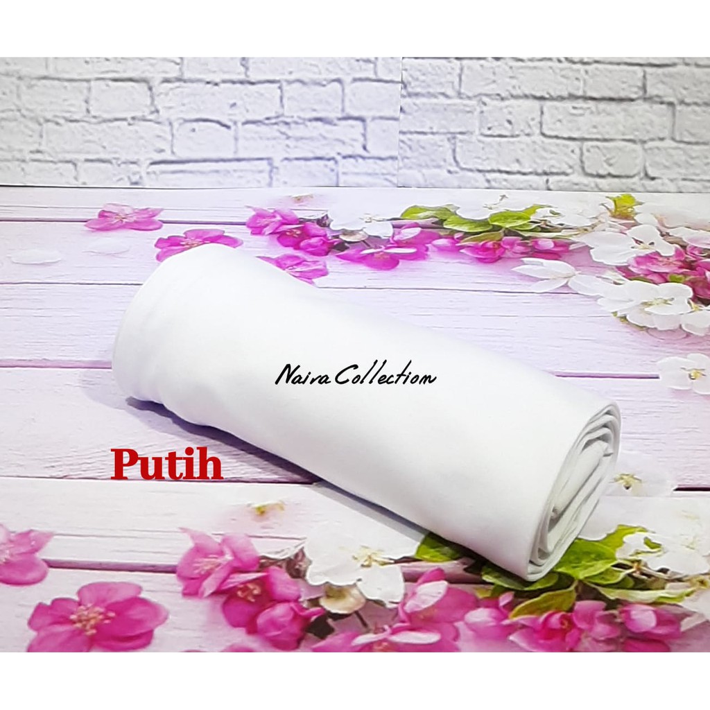 Rok Panjang Spandek All Size Wanita Muslim Murah Bahan Jersey Licin Soft  Best Seller Bisa Cod-Putih