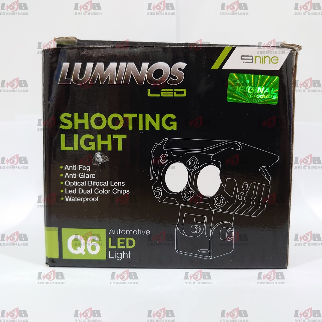 Luminos Lampu Sorot Tembak LED Q6 D3 Motor Mobil Tembus Kabut Hi-Lo Universal Variasi