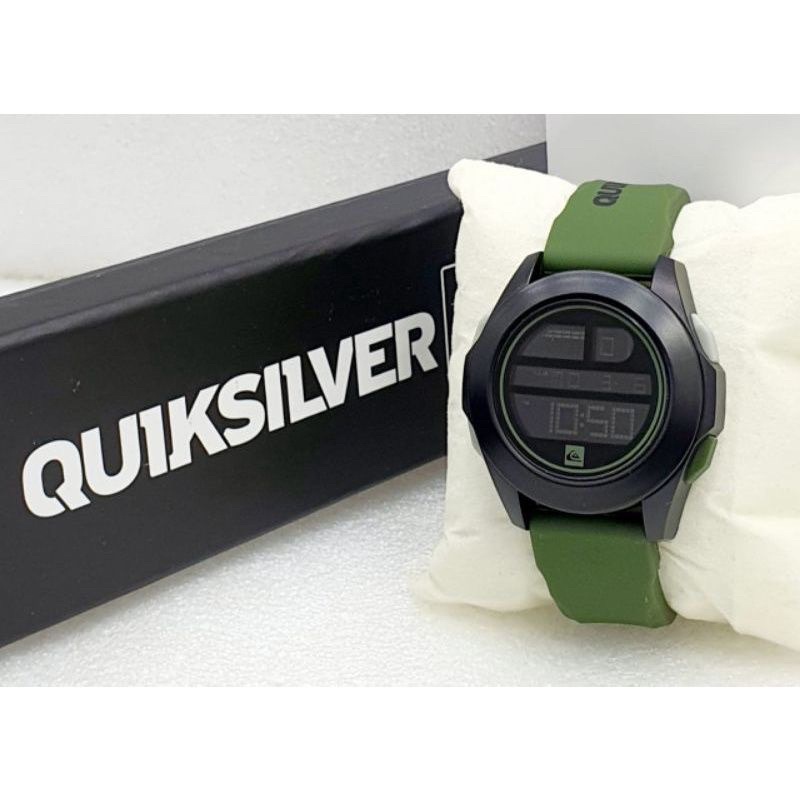 JAM TANGAN PRIA KEREN TERBARU 2021 ANTI AIR QUIKSILVER DRONE DIGITAL RUBBER QS-DRONE-T2 Tali Hijau