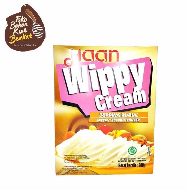 WIPPY CREAM HAAN / WHIPPY CREAM INSTANT TOPPING POWDER 200 GR