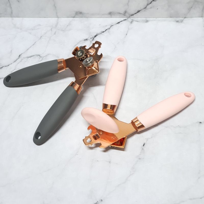 Can opener Rose Gold silicone handle / pembuka kaleng / botol