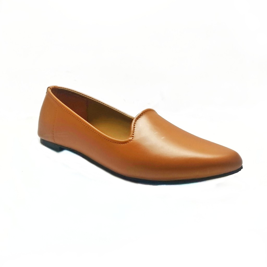 Humaira Shop FLat shoes Mathilda HSF-012 Sepatu balet wanita ukuran dewasa motif lidah polos koleksi