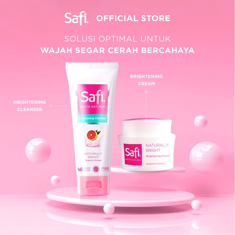 SAFI White Natural Series Indonesia / Cleanser Toner Essence Serum Cream Sunscreen Shampoo Hair Eye