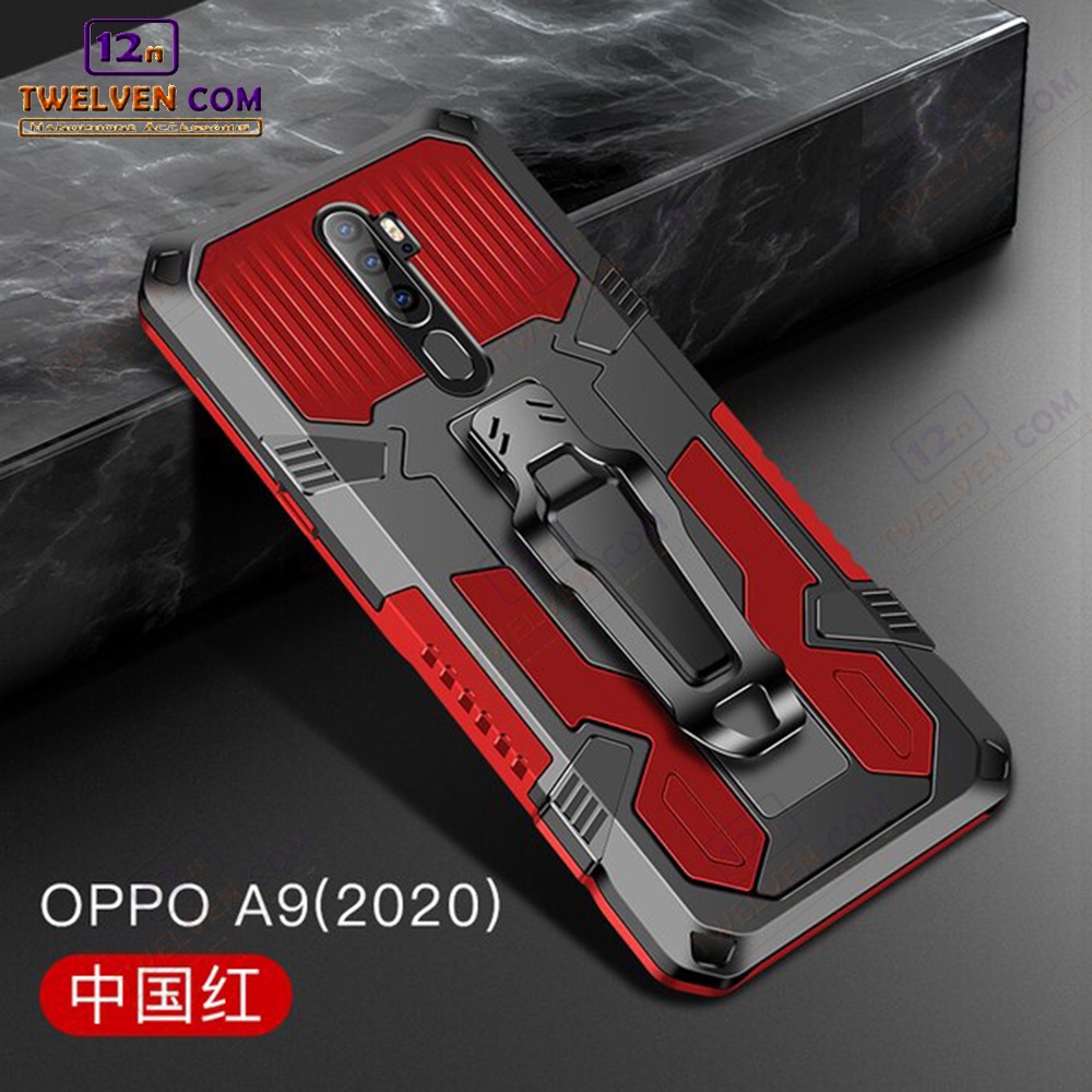 Case Shockproof Oppo A5 2020 Armor Hardcase Stand Clip