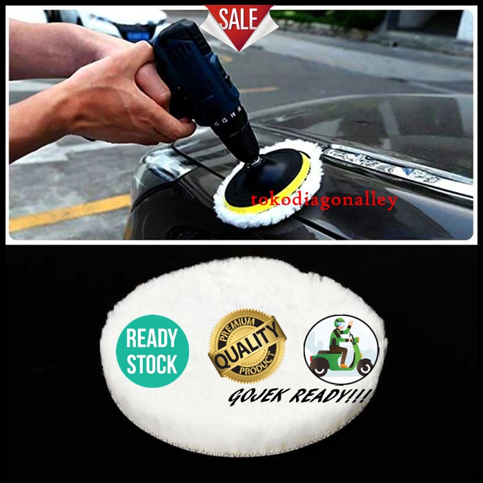 Sponge Poles Mobil Bahan Wol Lembut Poles Motor Polisher Pad 3 Inch 8 Cm