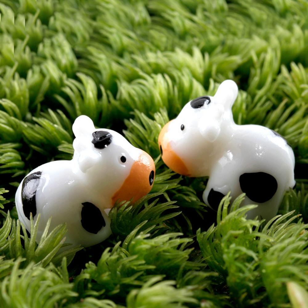 Nickolas1 Patung Kawaii 10pcs Hewan Dekorasi Rumah Sapi DIY Aksesoris Fairy Garden