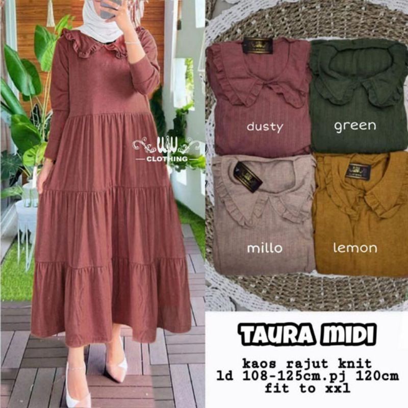 TAURA  MIDI DRESS Matt Kaos Knit Premium,