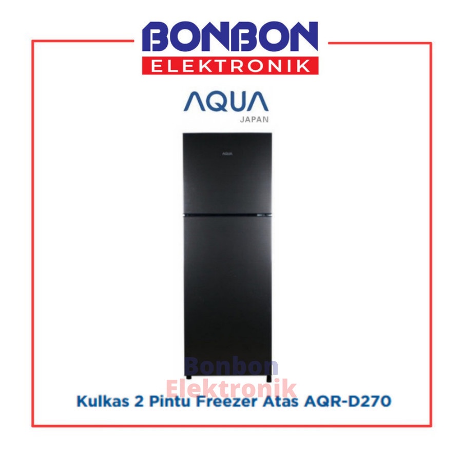 AQUA Kulkas 2 Pintu AQR-D270(DS) Dark Silver