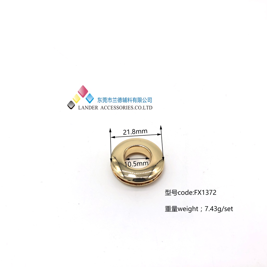 Lander Mata Ayam / Eyelet / 10,5mm / Shiny Gold / FX1372 / 2pcs