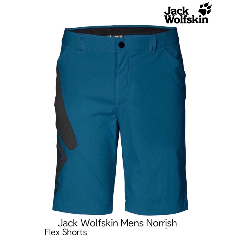 celana outdoor second original / celana gunung second Jack Wolfskin Norrish Flex Short (Blue)